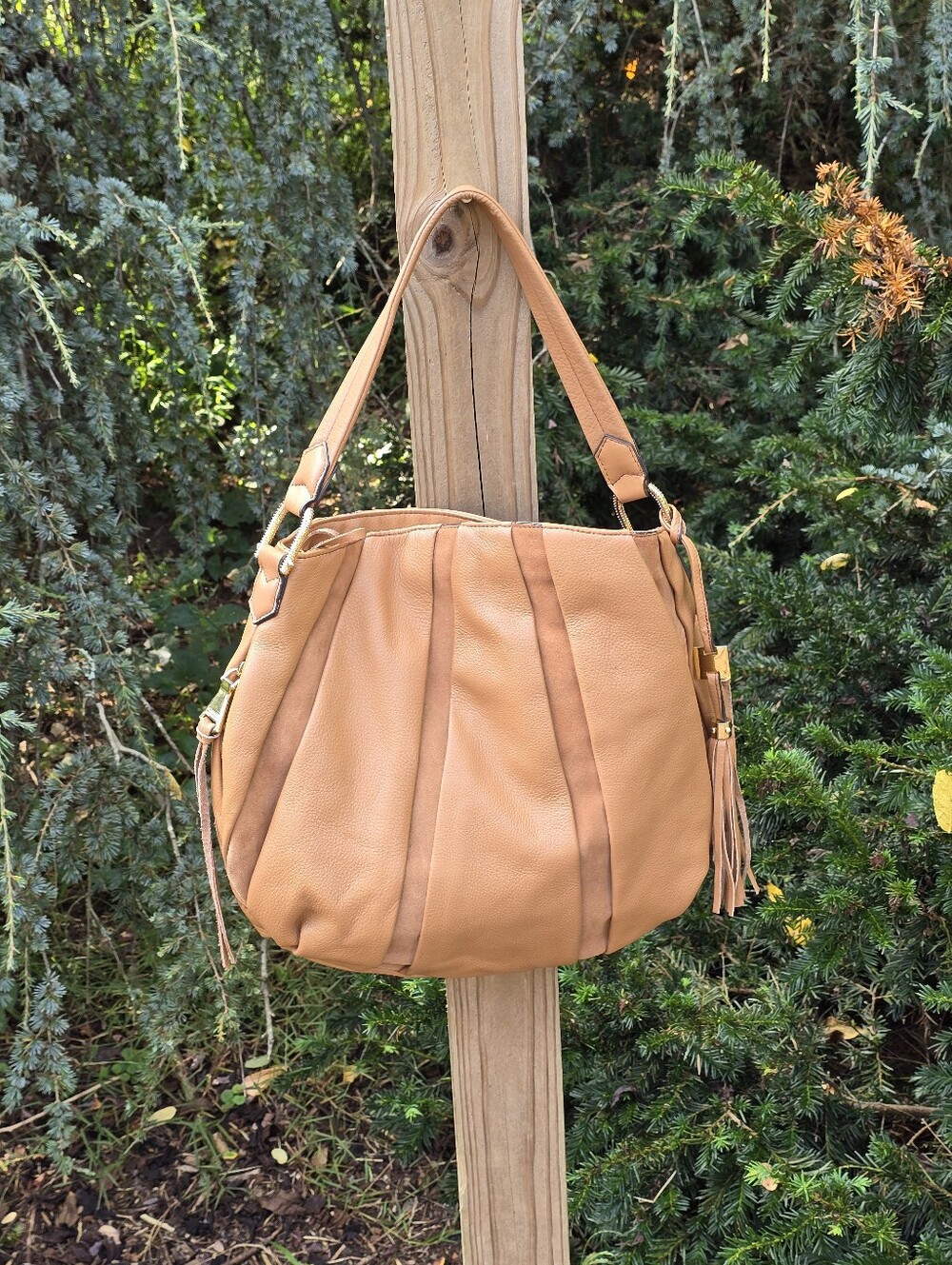Aimee Kestenberg Tan Leather Women’s Shoulder Bag - Classic Everyday Tote
